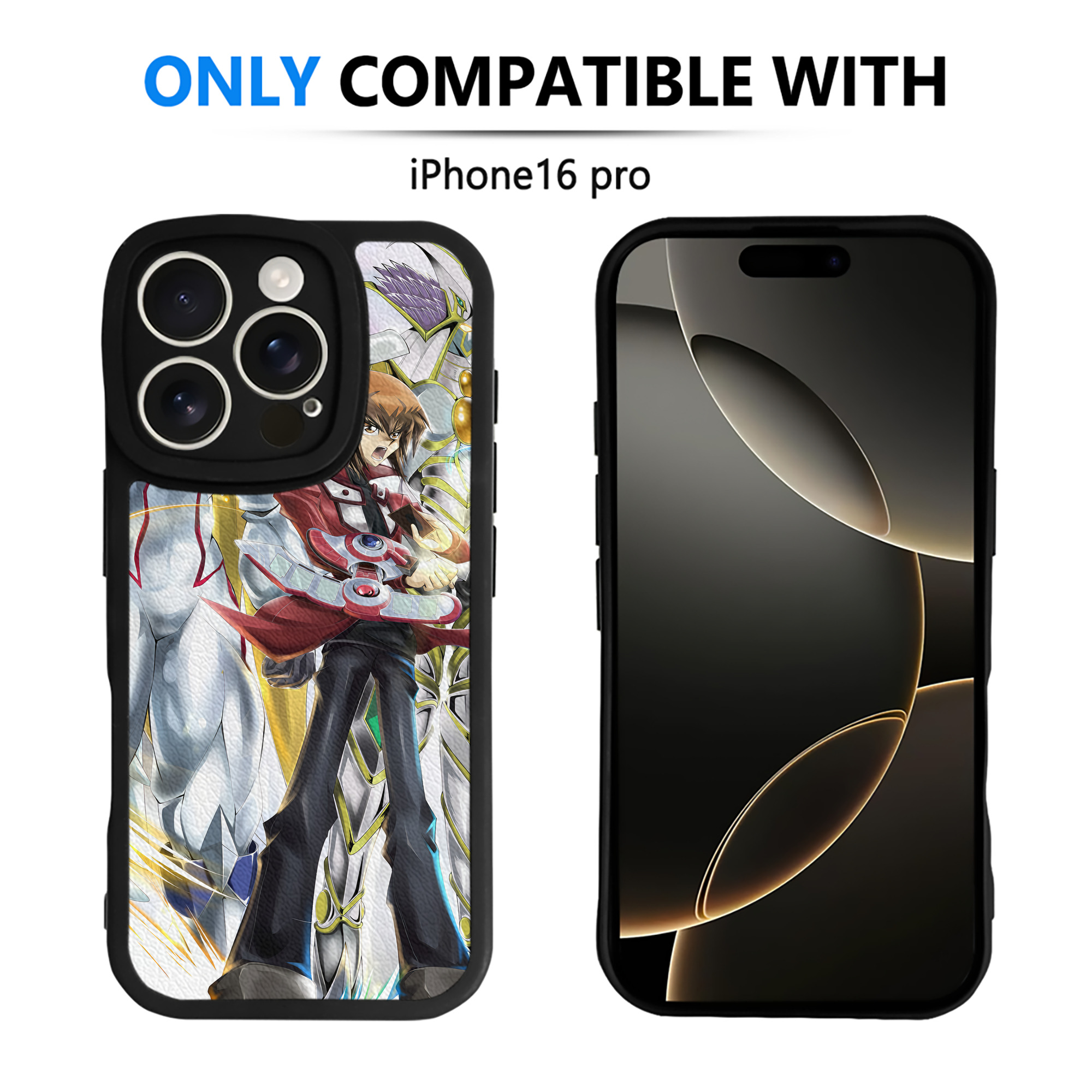 （画像用） 遊☆戯☆王 Yu-Gi-Oh! 【iPhone 16シリーズ対応】シリコンスマホケース（レザー調） 材質：シリコン